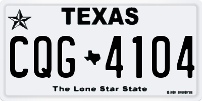 TX license plate CQG4104