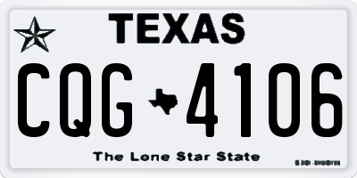 TX license plate CQG4106