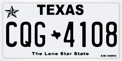 TX license plate CQG4108