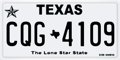 TX license plate CQG4109