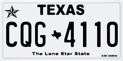 TX license plate CQG4110
