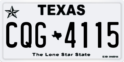 TX license plate CQG4115
