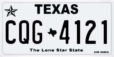 TX license plate CQG4121