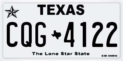 TX license plate CQG4122