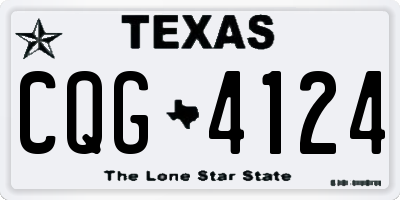 TX license plate CQG4124