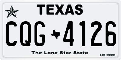 TX license plate CQG4126