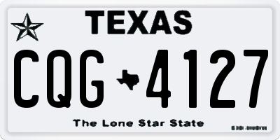 TX license plate CQG4127
