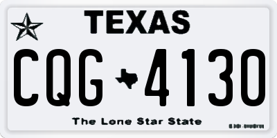 TX license plate CQG4130