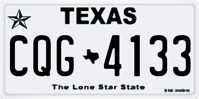 TX license plate CQG4133