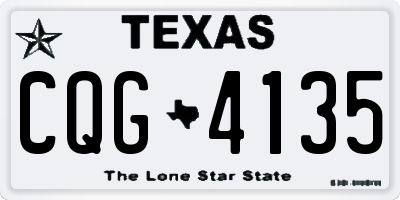 TX license plate CQG4135