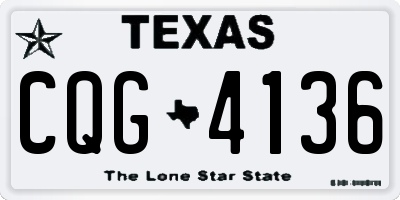 TX license plate CQG4136