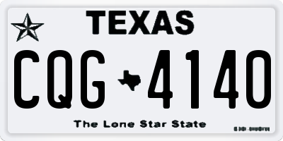 TX license plate CQG4140