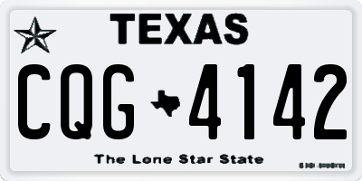 TX license plate CQG4142