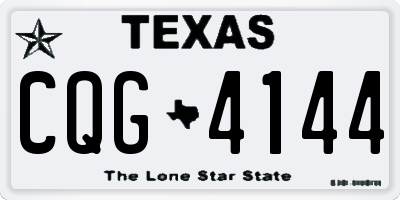 TX license plate CQG4144