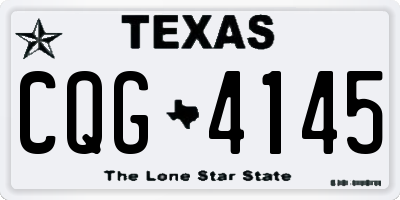 TX license plate CQG4145