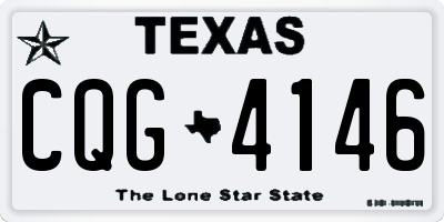TX license plate CQG4146