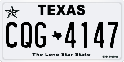 TX license plate CQG4147