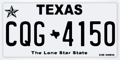 TX license plate CQG4150