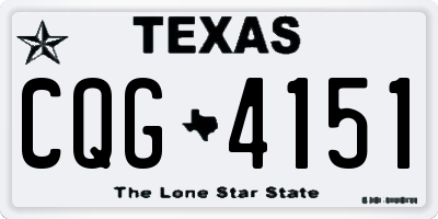 TX license plate CQG4151