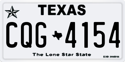 TX license plate CQG4154