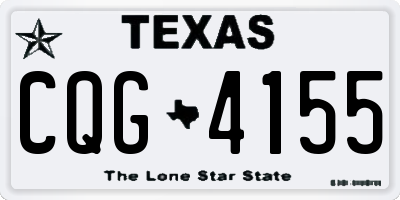 TX license plate CQG4155