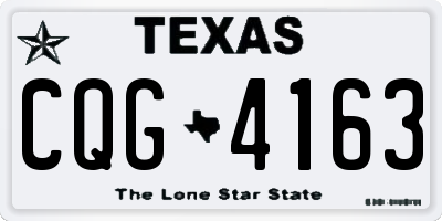 TX license plate CQG4163