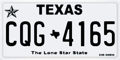 TX license plate CQG4165