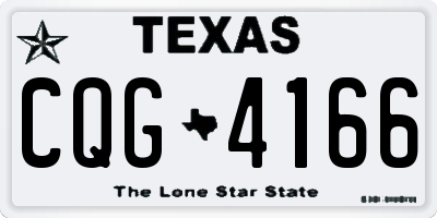 TX license plate CQG4166