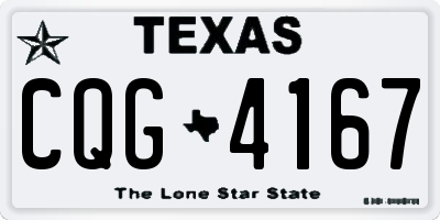 TX license plate CQG4167
