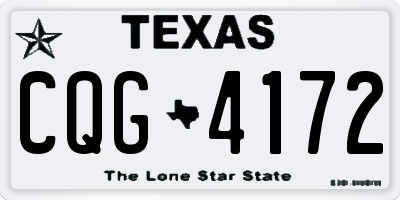 TX license plate CQG4172