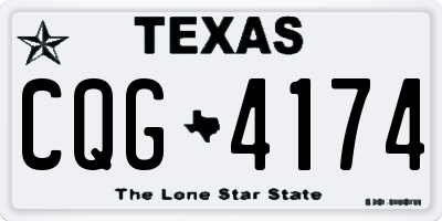 TX license plate CQG4174