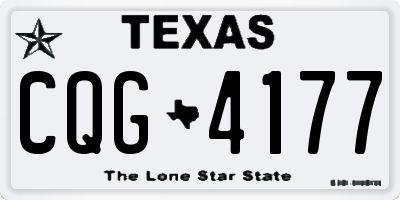 TX license plate CQG4177