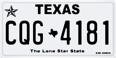 TX license plate CQG4181