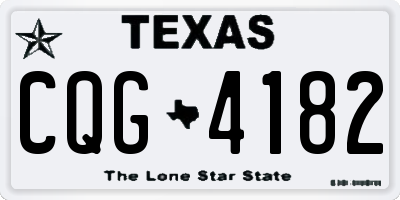 TX license plate CQG4182