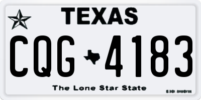 TX license plate CQG4183