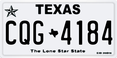 TX license plate CQG4184