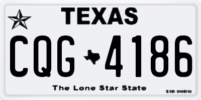 TX license plate CQG4186