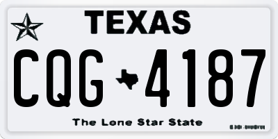 TX license plate CQG4187