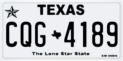 TX license plate CQG4189