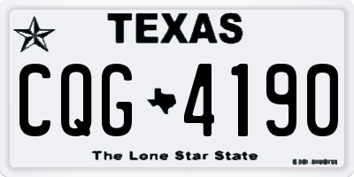 TX license plate CQG4190
