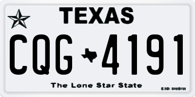 TX license plate CQG4191