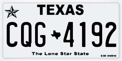 TX license plate CQG4192