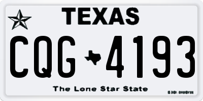 TX license plate CQG4193