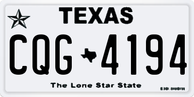 TX license plate CQG4194