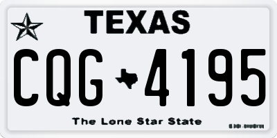 TX license plate CQG4195