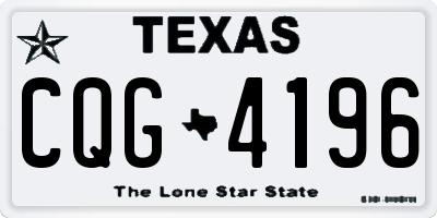 TX license plate CQG4196