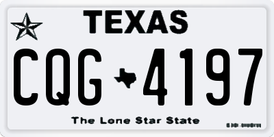 TX license plate CQG4197