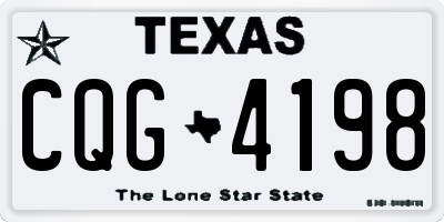 TX license plate CQG4198