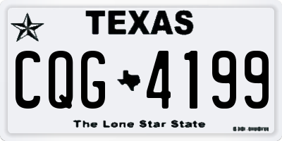 TX license plate CQG4199