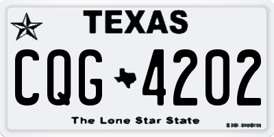 TX license plate CQG4202